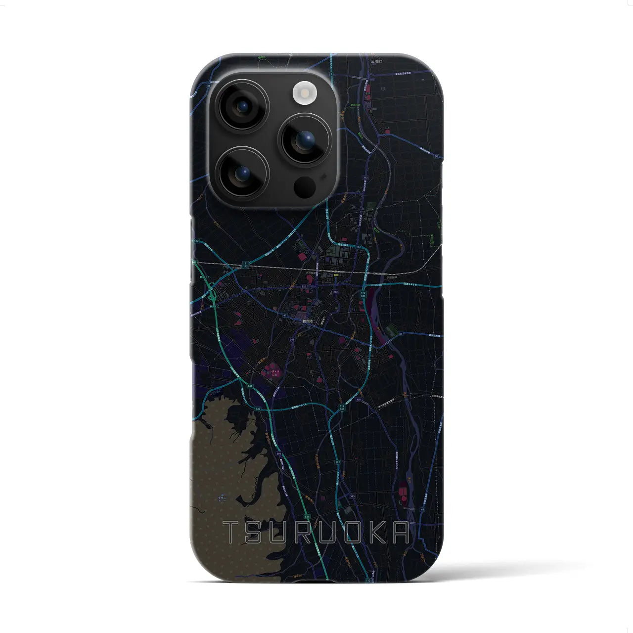 【鶴岡(山形県)】地図柄iPhoneケース(バックカバータイプ)