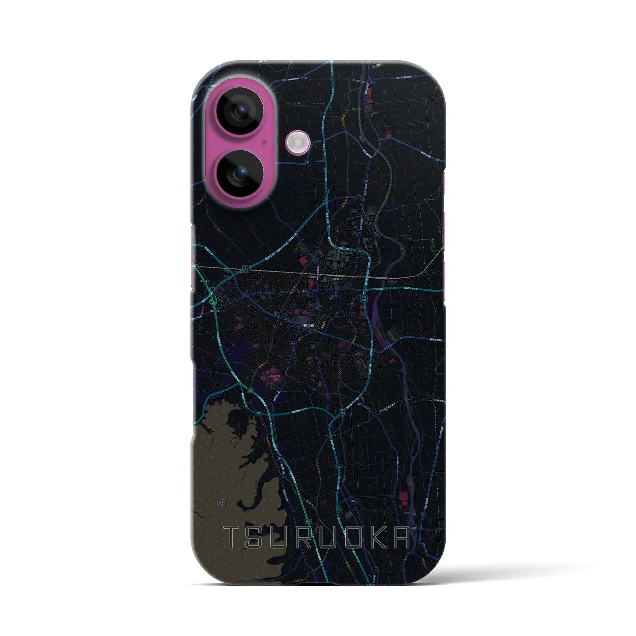 【鶴岡(山形県)】地図柄iPhoneケース(バックカバータイプ)