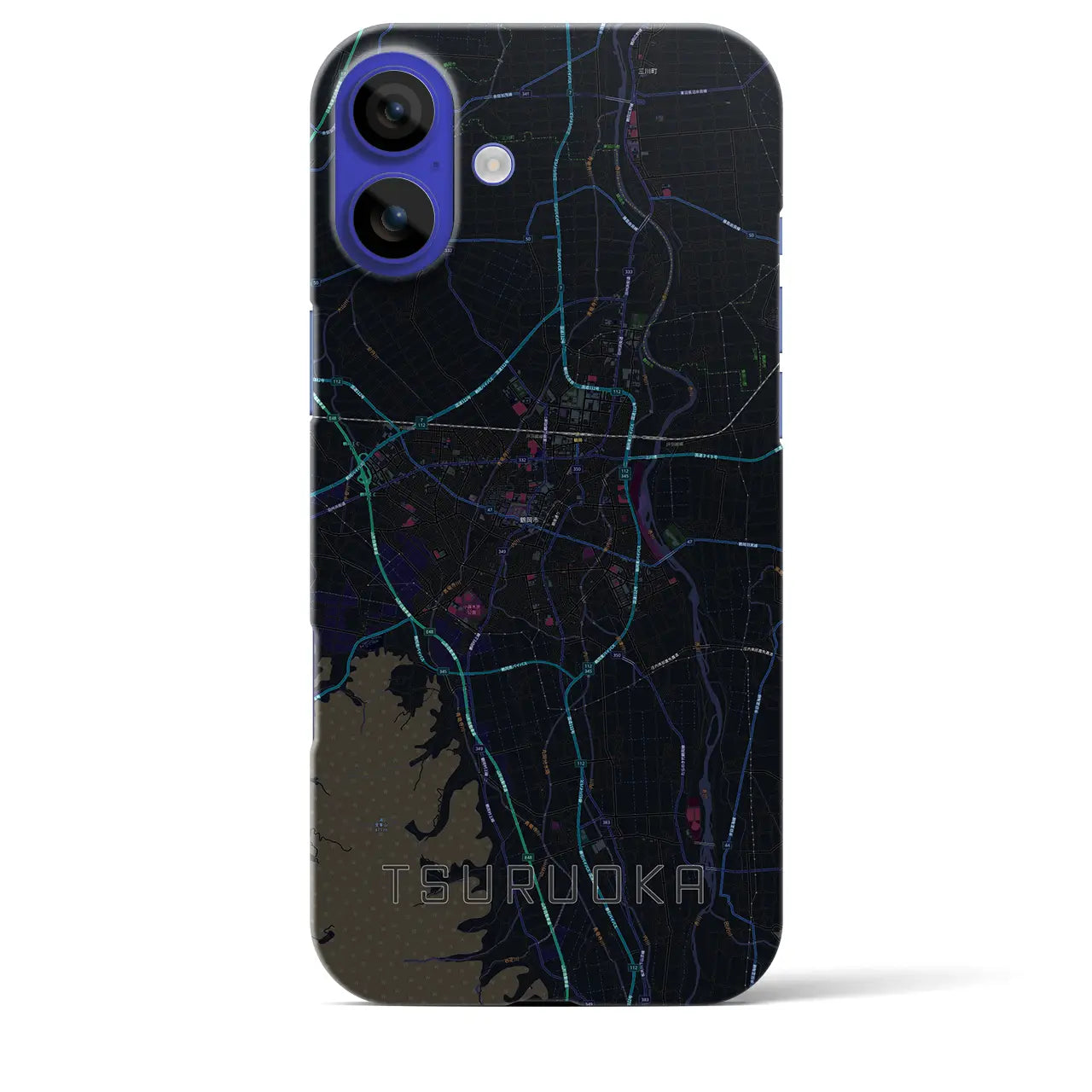 【鶴岡(山形県)】地図柄iPhoneケース(バックカバータイプ)