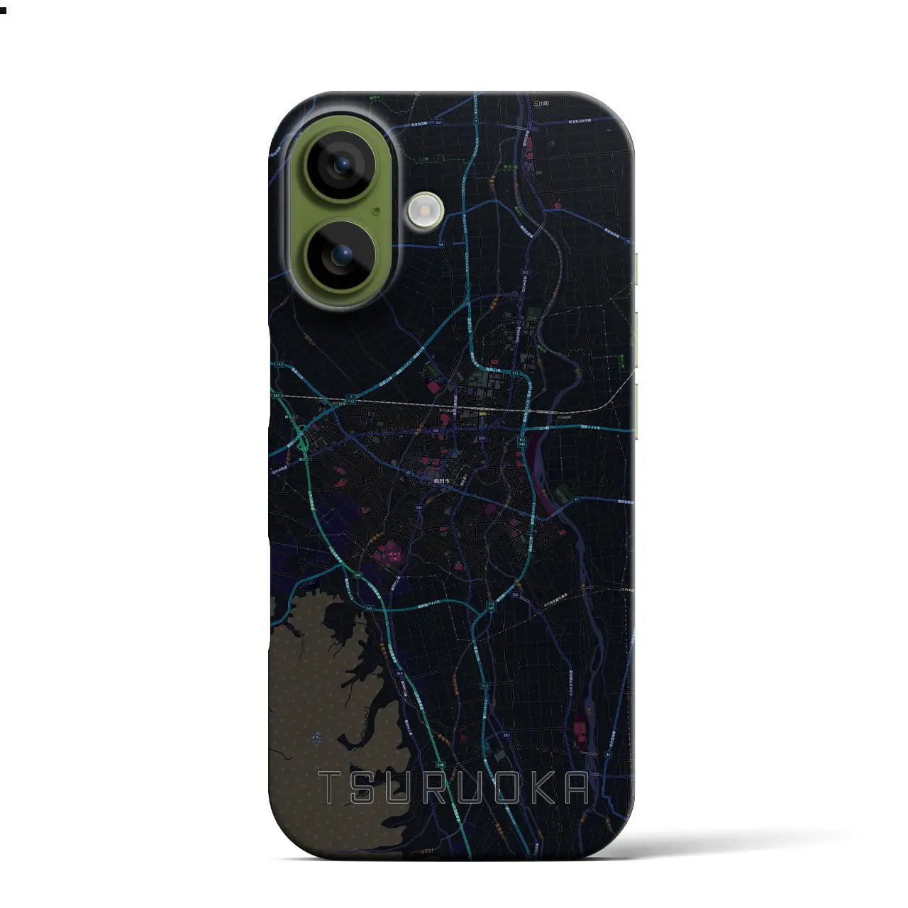 【鶴岡(山形県)】地図柄iPhoneケース(バックカバータイプ)