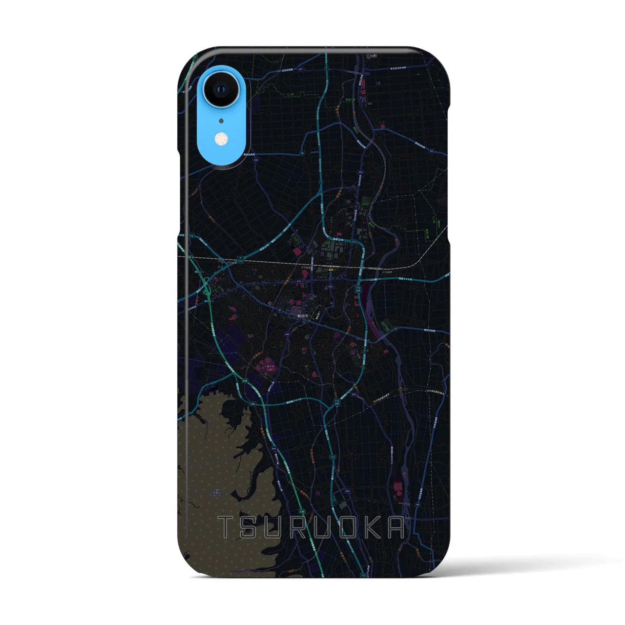 【鶴岡(山形県)】地図柄iPhoneケース(バックカバータイプ)