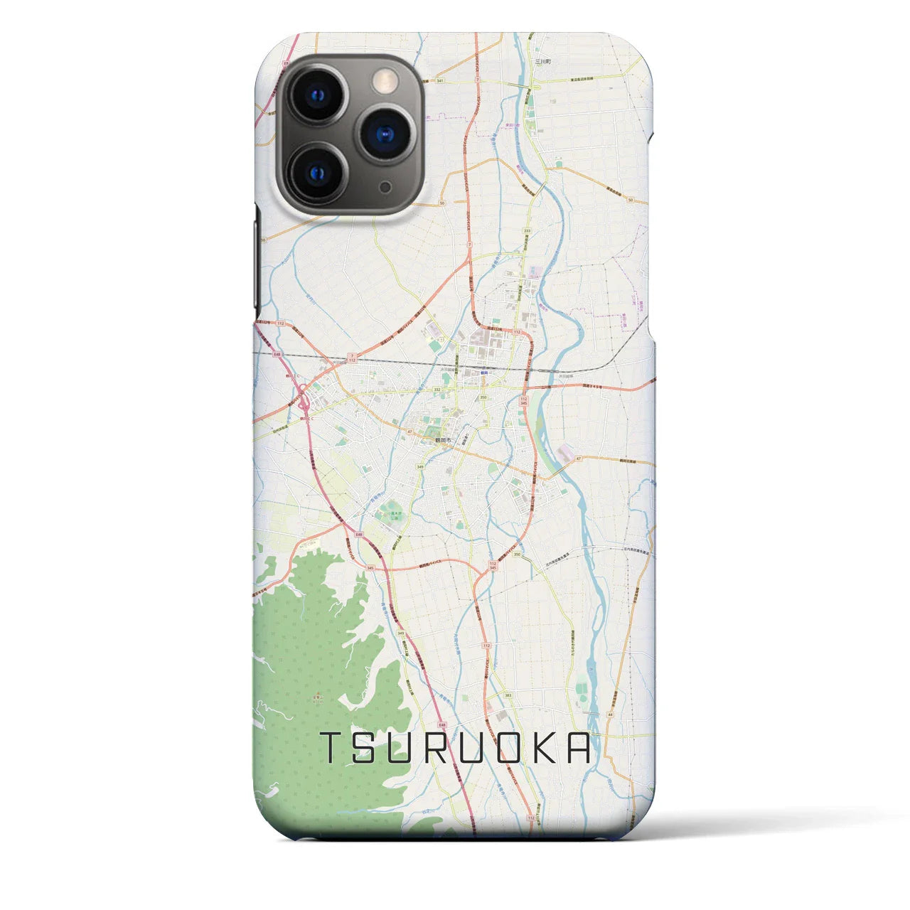 【鶴岡(山形県)】地図柄iPhoneケース(バックカバータイプ)