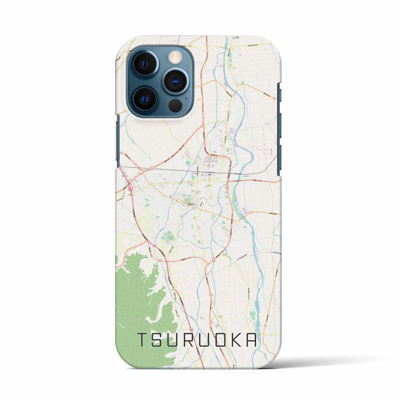 【鶴岡(山形県)】地図柄iPhoneケース(バックカバータイプ)