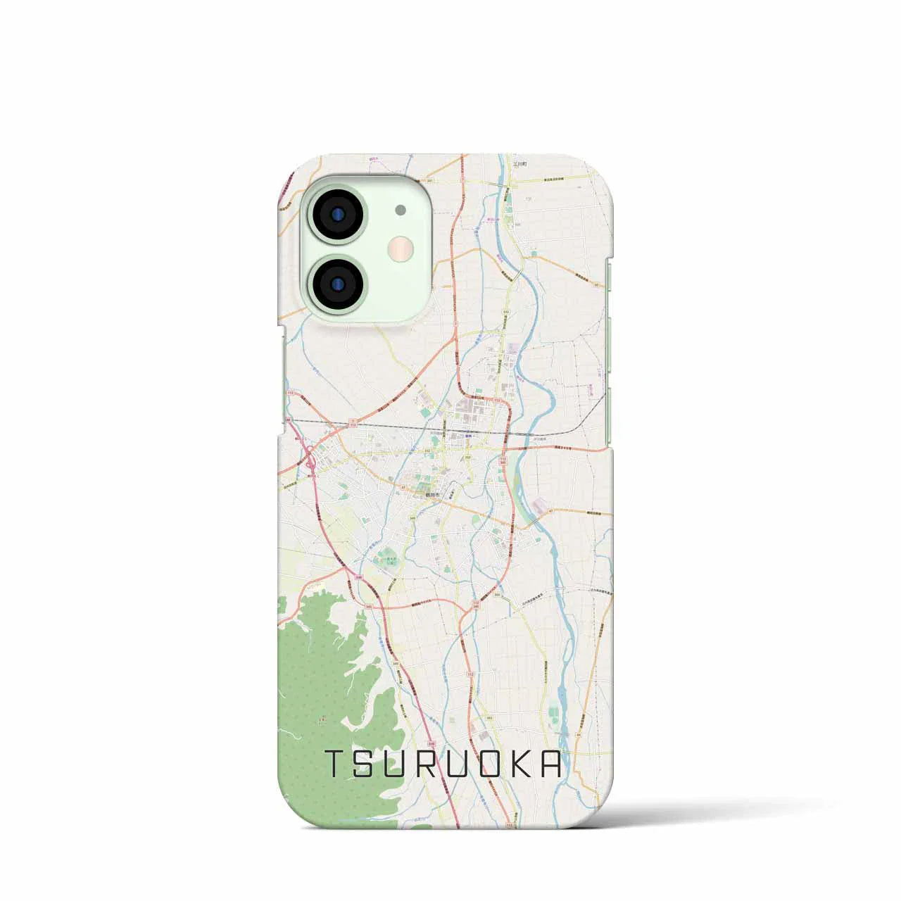 【鶴岡(山形県)】地図柄iPhoneケース(バックカバータイプ)