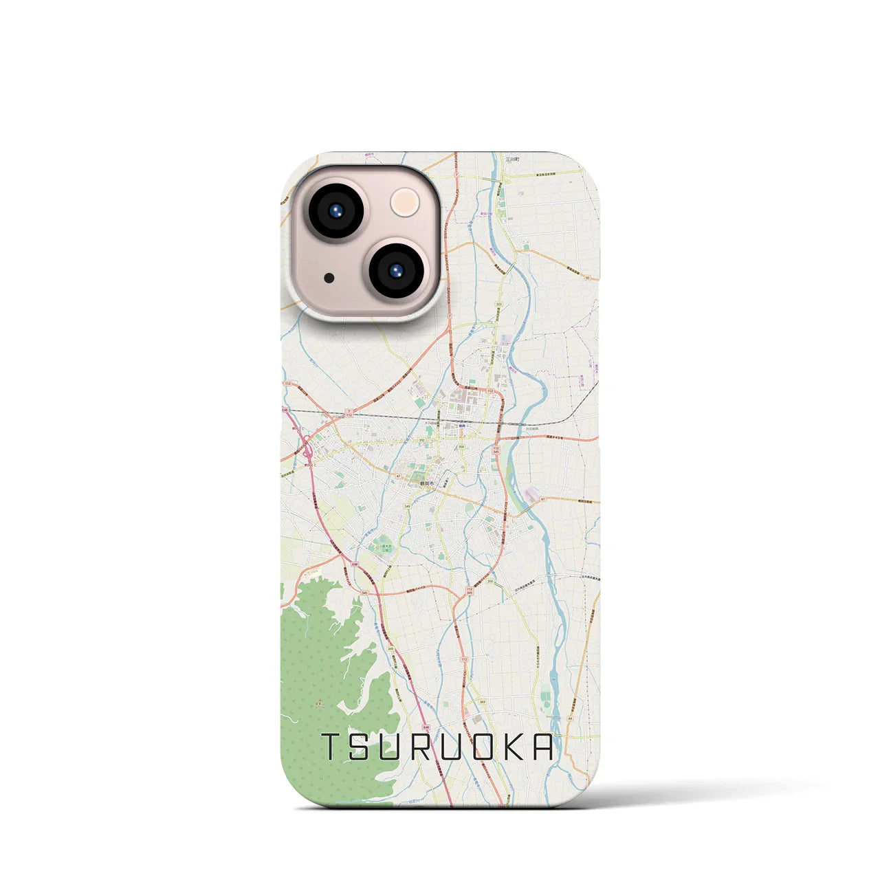 【鶴岡(山形県)】地図柄iPhoneケース(バックカバータイプ)