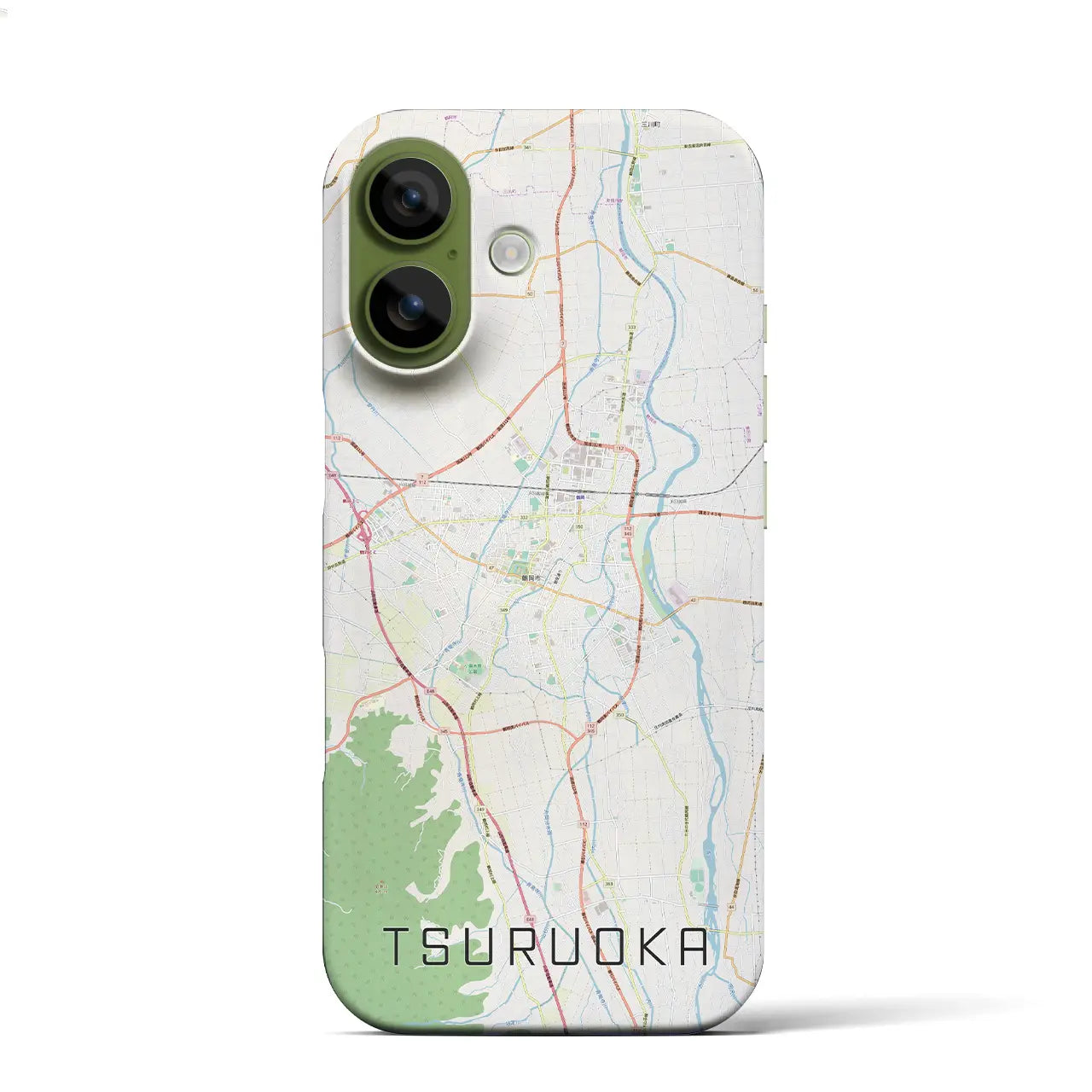 【鶴岡(山形県)】地図柄iPhoneケース(バックカバータイプ)