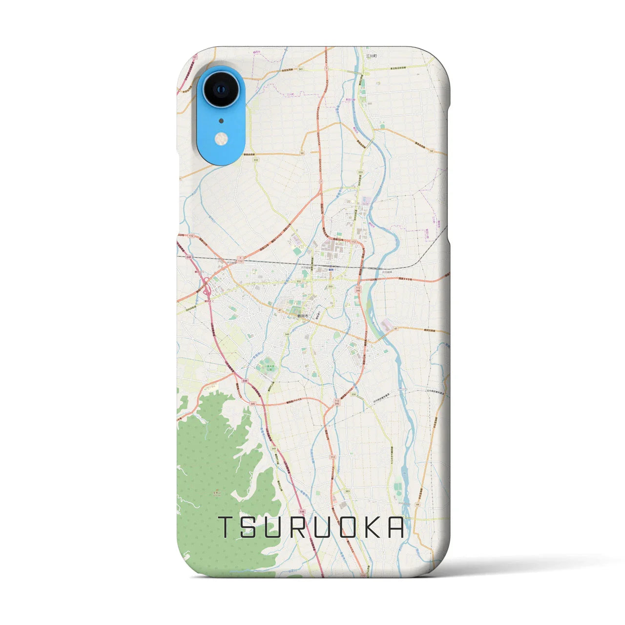 【鶴岡(山形県)】地図柄iPhoneケース(バックカバータイプ)