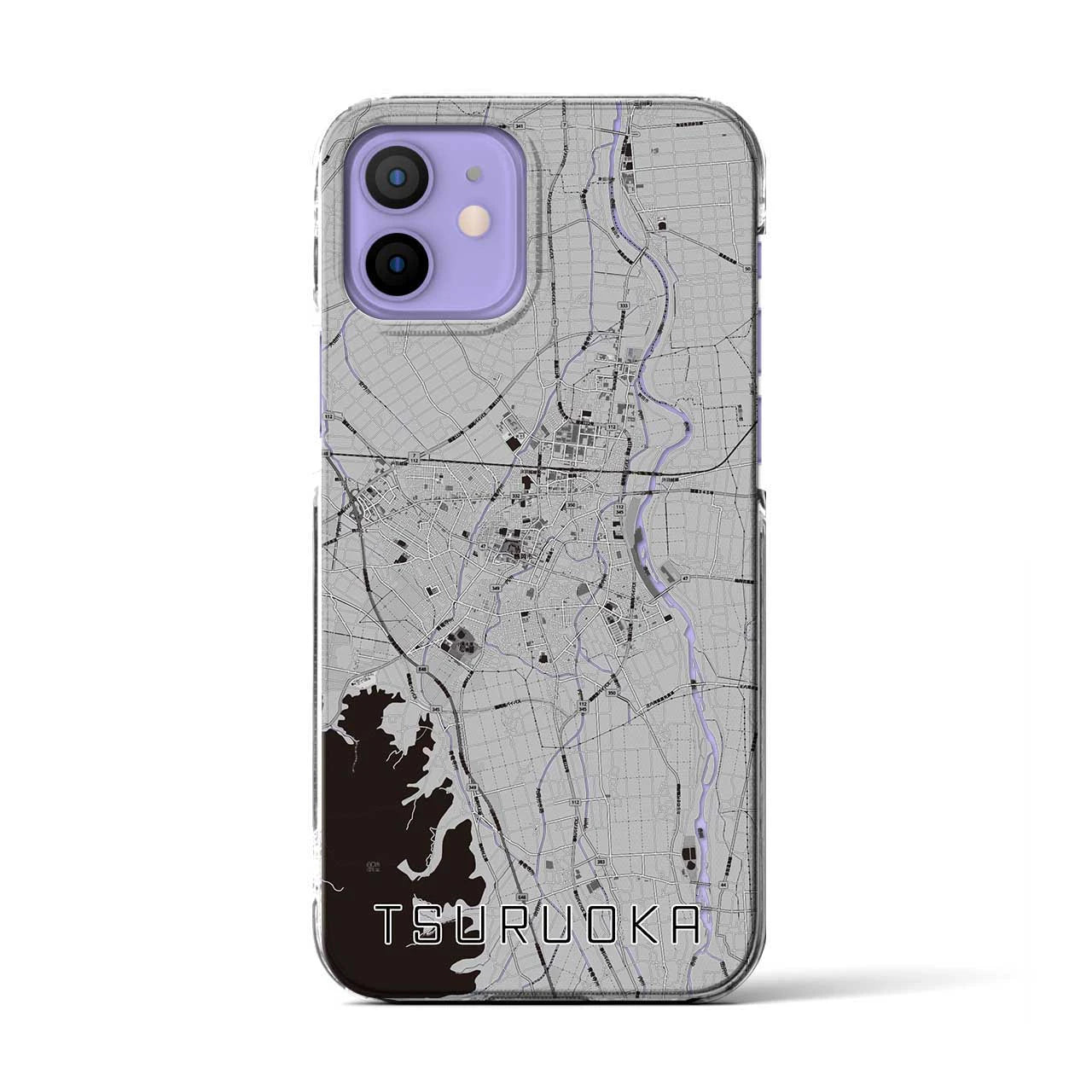 【鶴岡(山形県)】地図柄iPhoneケース(クリアタイプ)