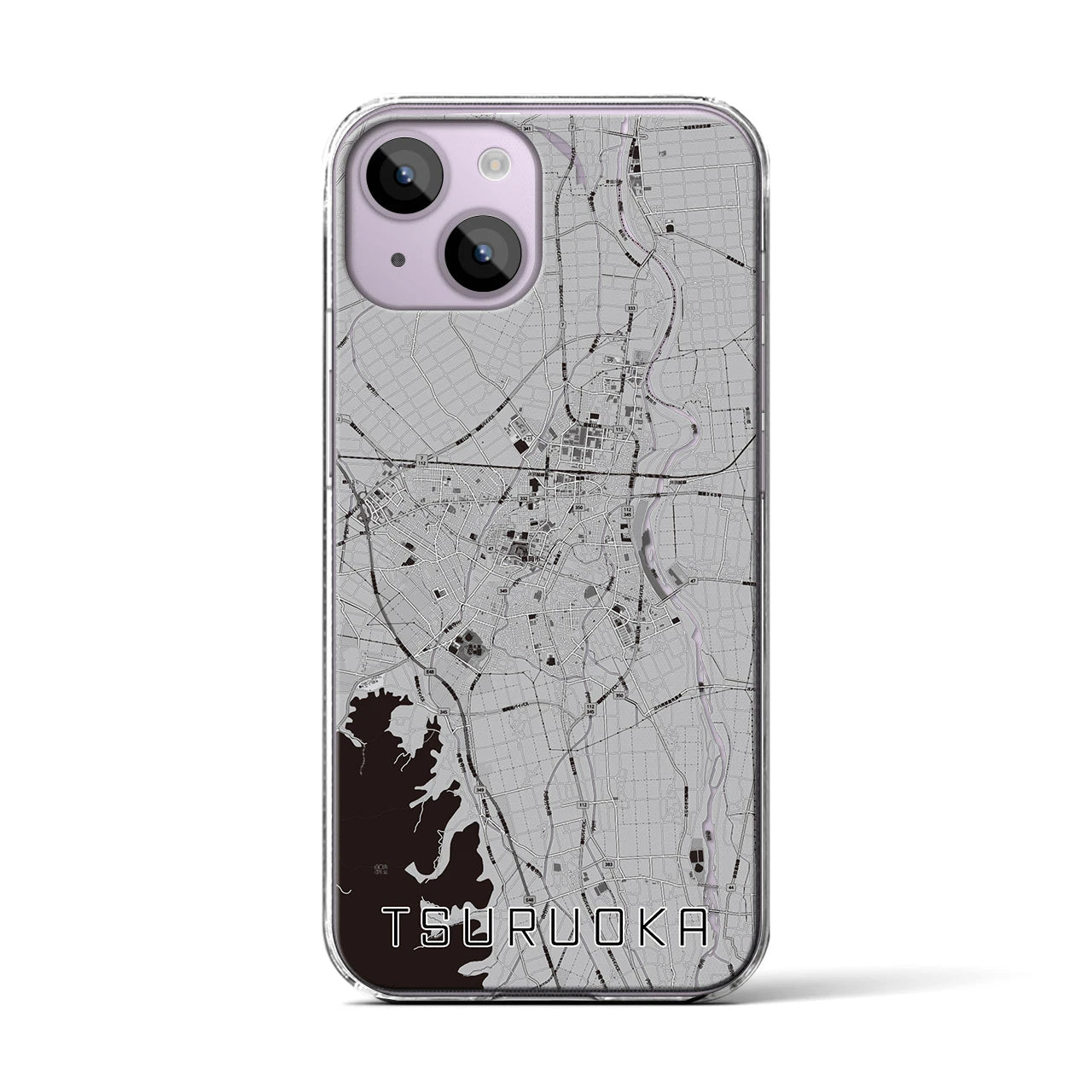 【鶴岡(山形県)】地図柄iPhoneケース(クリアタイプ)