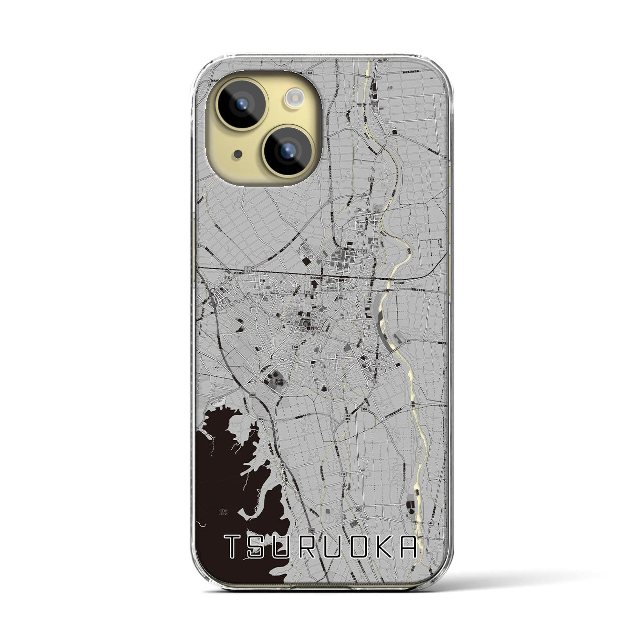 【鶴岡(山形県)】地図柄iPhoneケース(クリアタイプ)