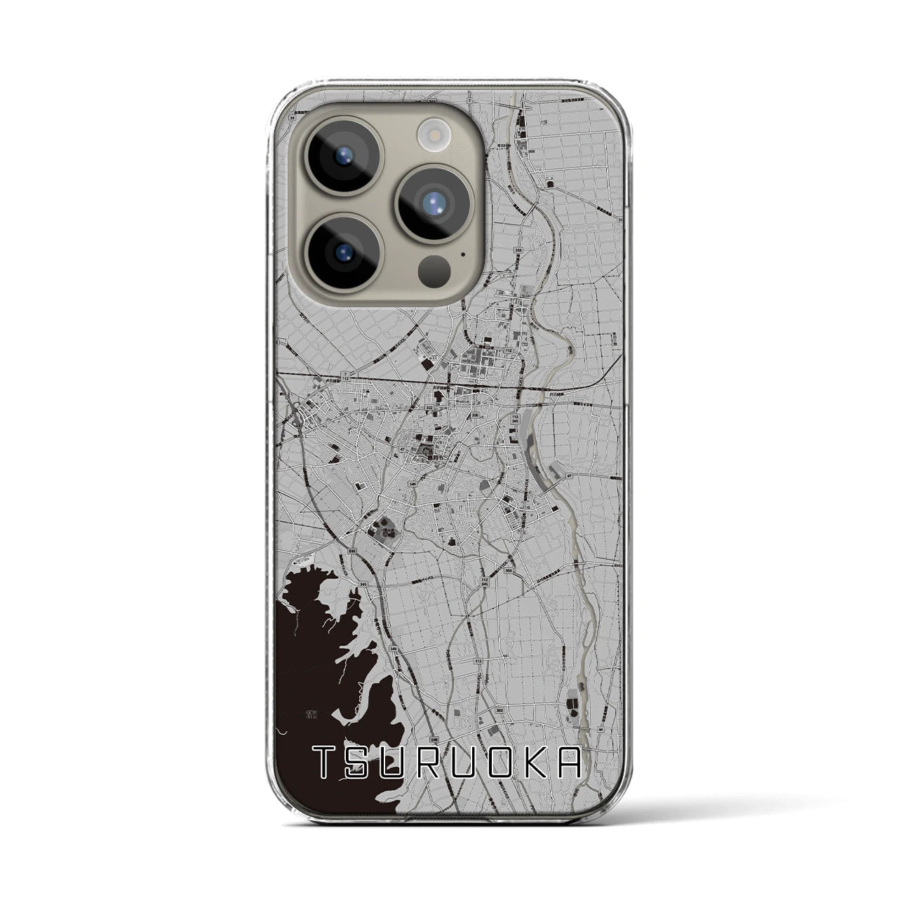 【鶴岡(山形県)】地図柄iPhoneケース(クリアタイプ)