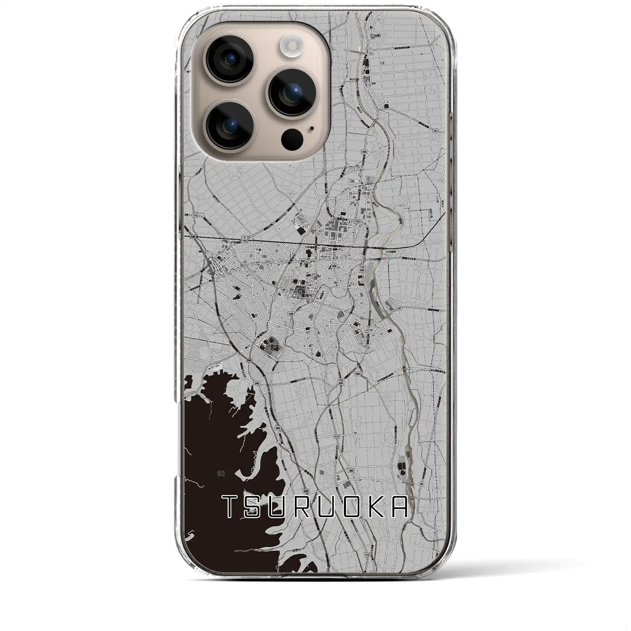 【鶴岡(山形県)】地図柄iPhoneケース(クリアタイプ)