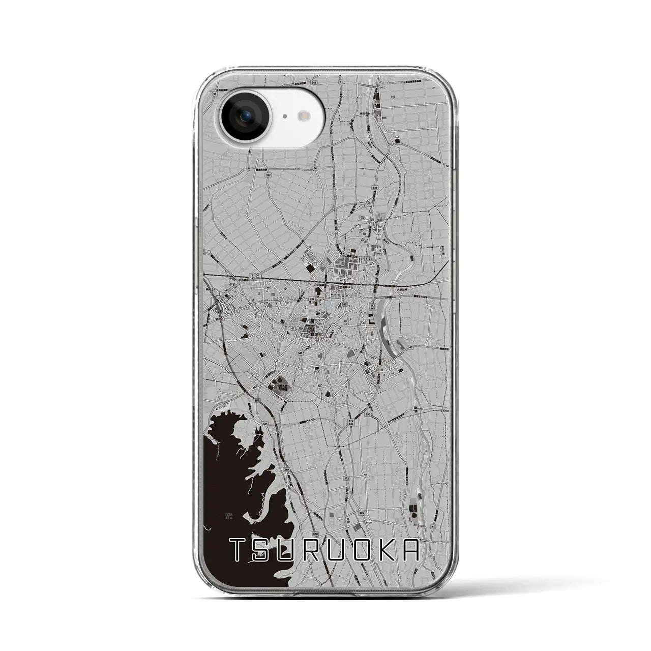 【鶴岡(山形県)】地図柄iPhoneケース(クリアタイプ)