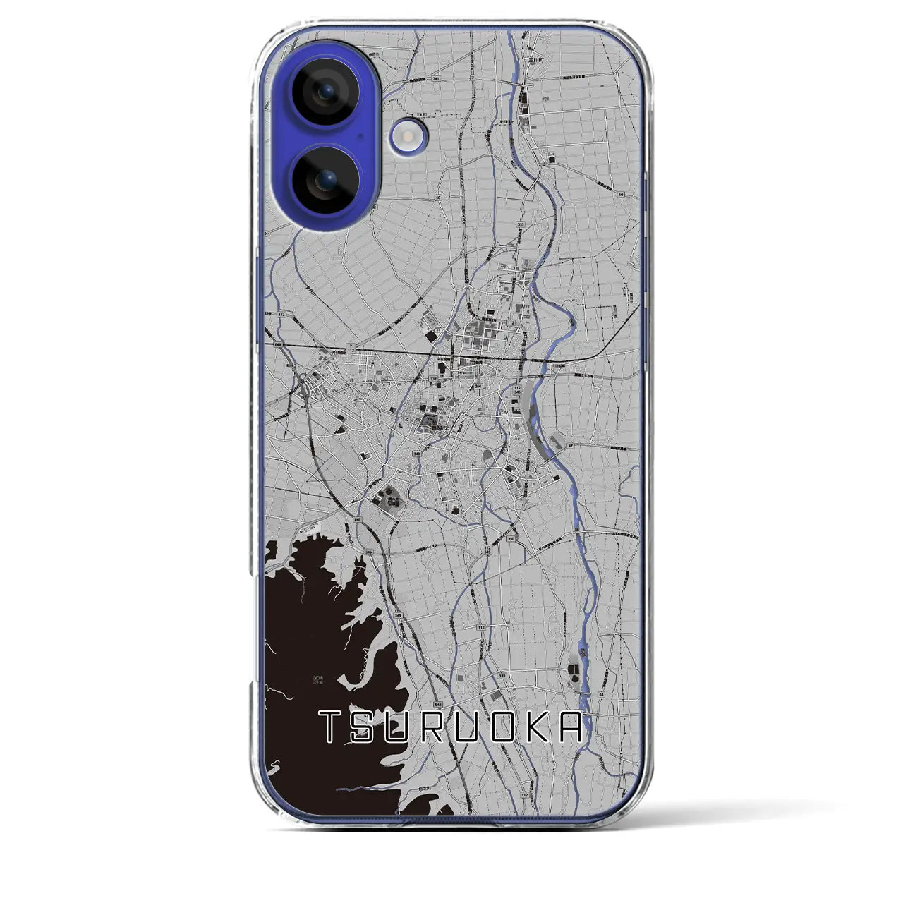 【鶴岡(山形県)】地図柄iPhoneケース(クリアタイプ)