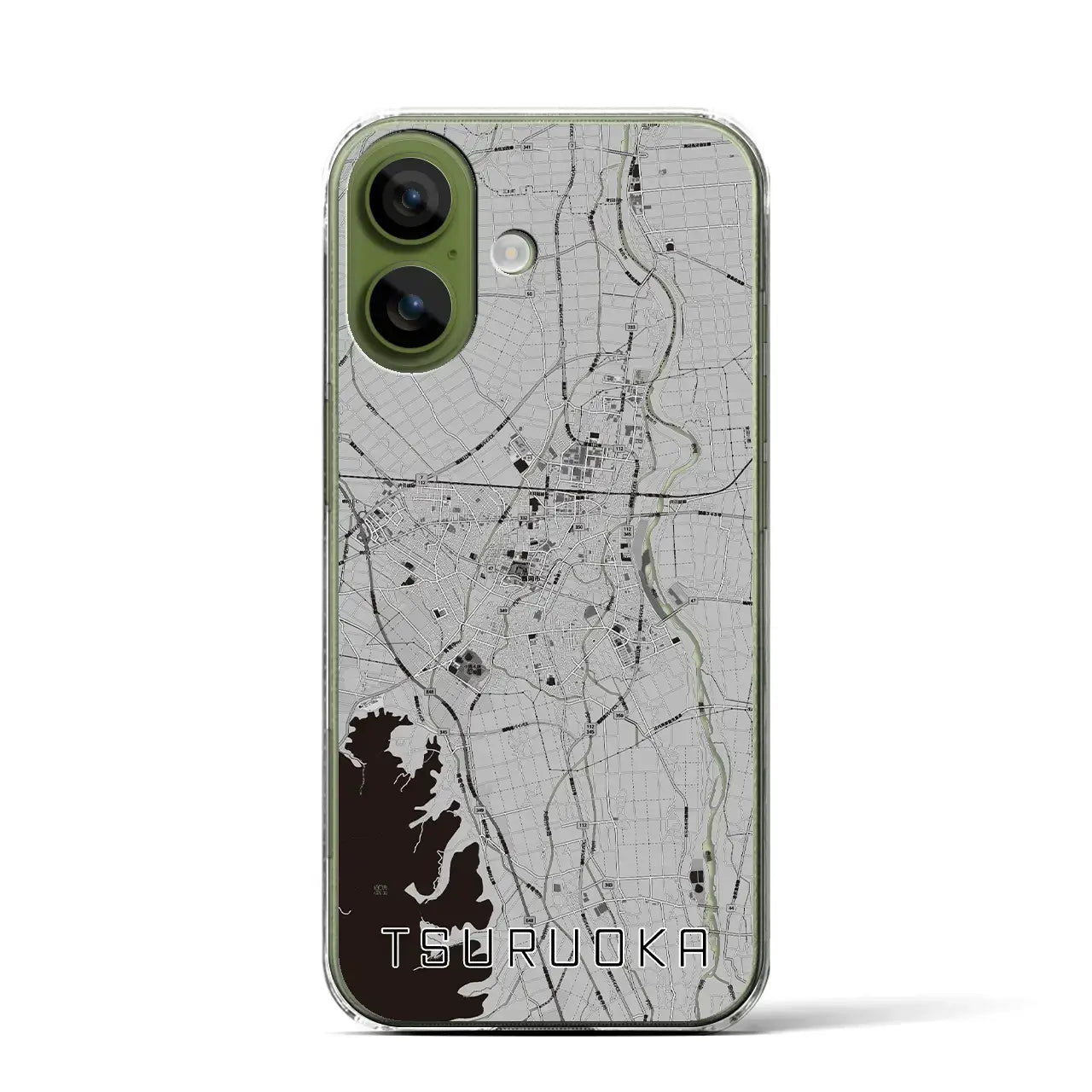 【鶴岡(山形県)】地図柄iPhoneケース(クリアタイプ)