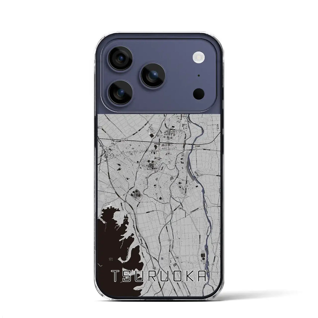 【鶴岡(山形県)】地図柄iPhoneケース(クリアタイプ)