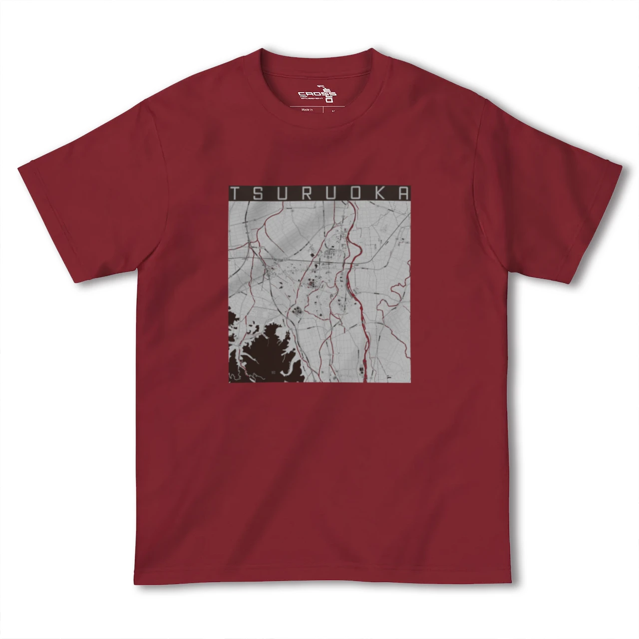 【鶴岡(山形県)】地図柄ヘビーウェイトTシャツ