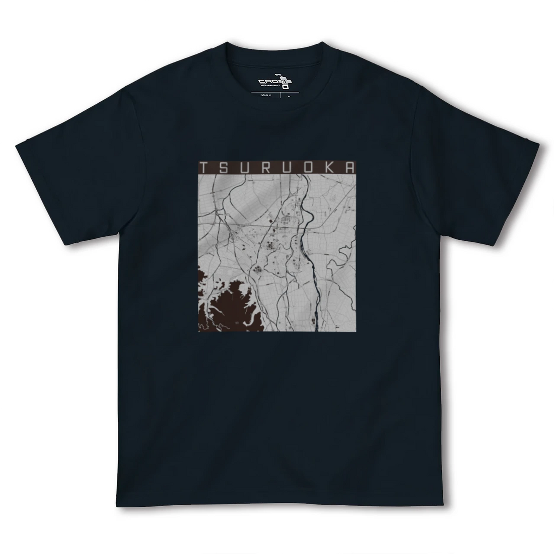 【鶴岡(山形県)】地図柄ヘビーウェイトTシャツ