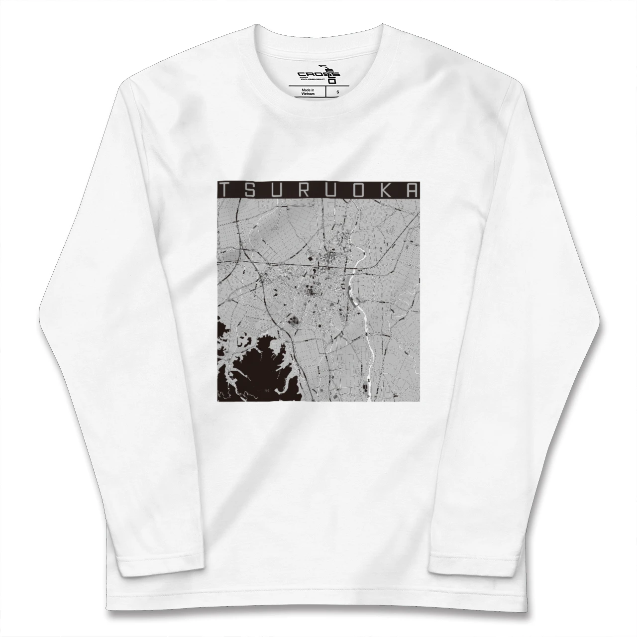 【鶴岡(山形県)】地図柄ロングスリーブTシャツ