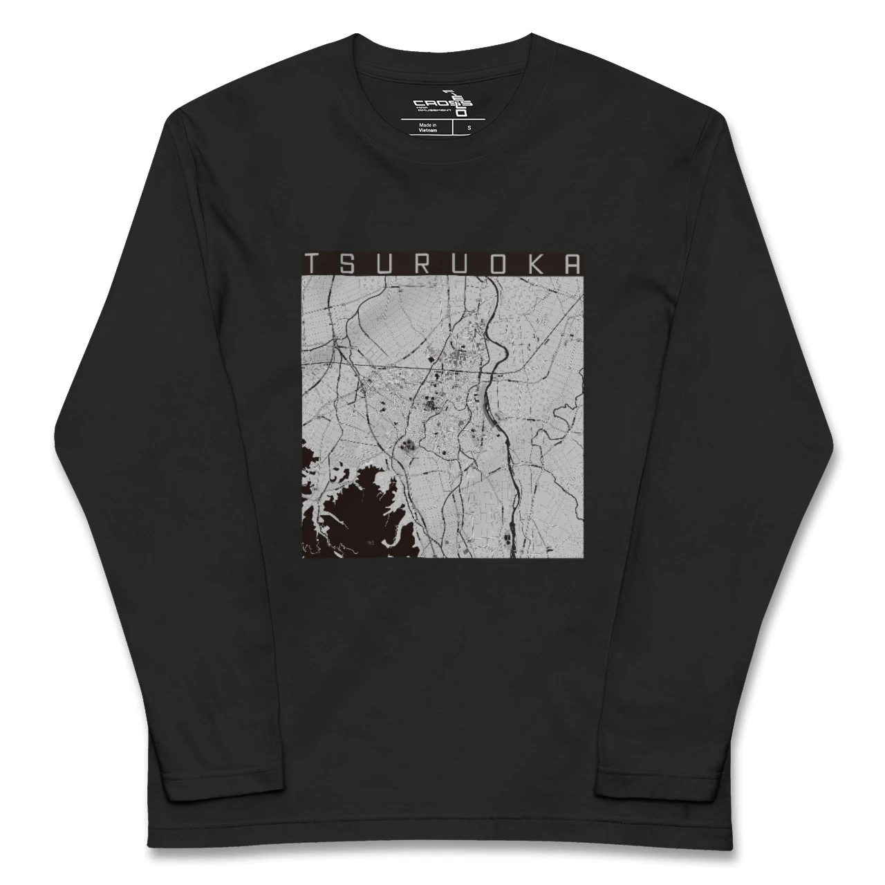 【鶴岡(山形県)】地図柄ロングスリーブTシャツ