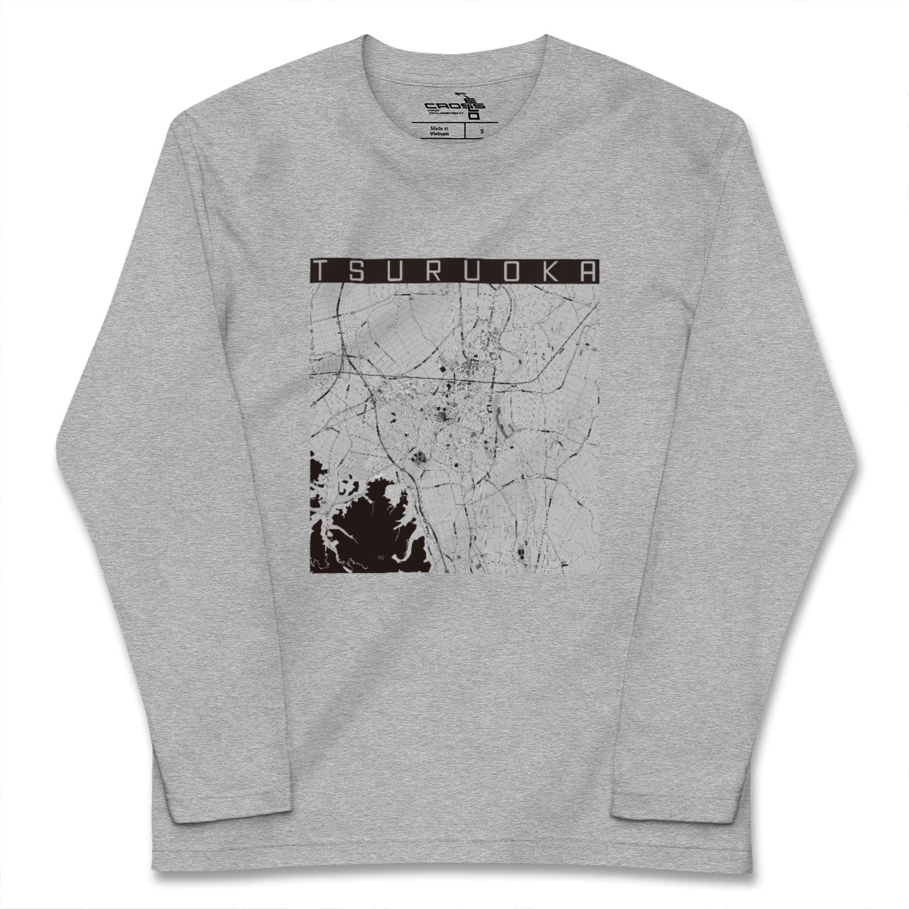 【鶴岡(山形県)】地図柄ロングスリーブTシャツ