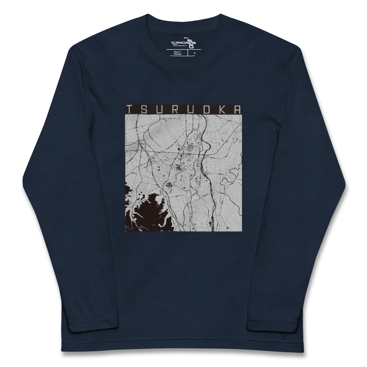 【鶴岡(山形県)】地図柄ロングスリーブTシャツ