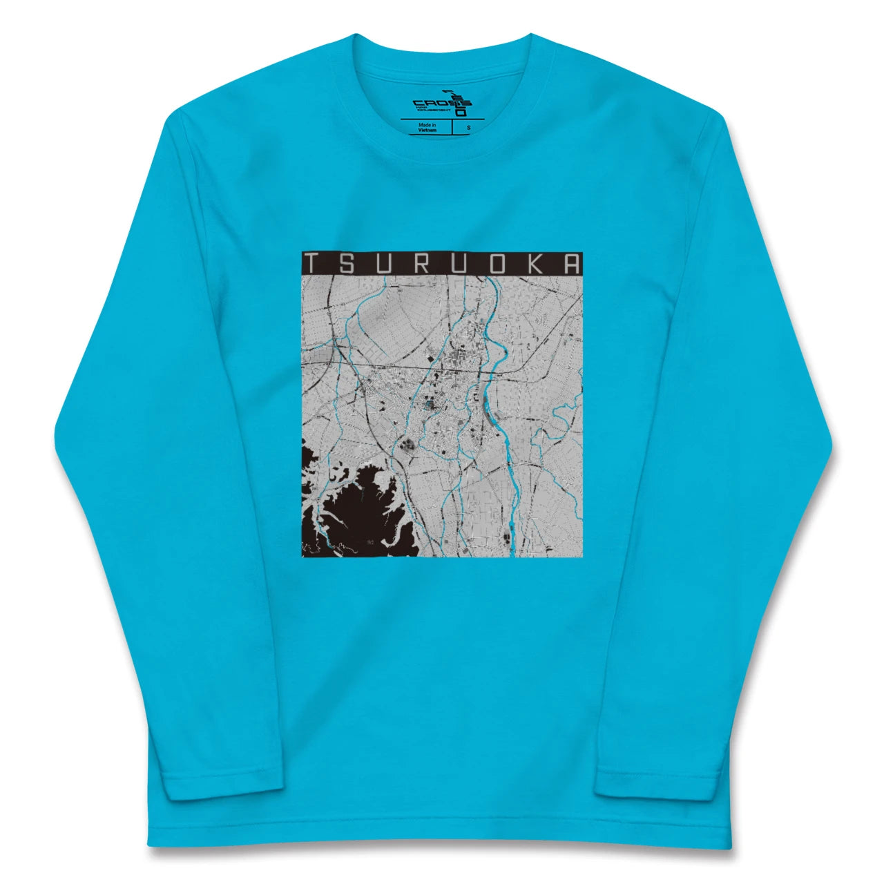 【鶴岡(山形県)】地図柄ロングスリーブTシャツ