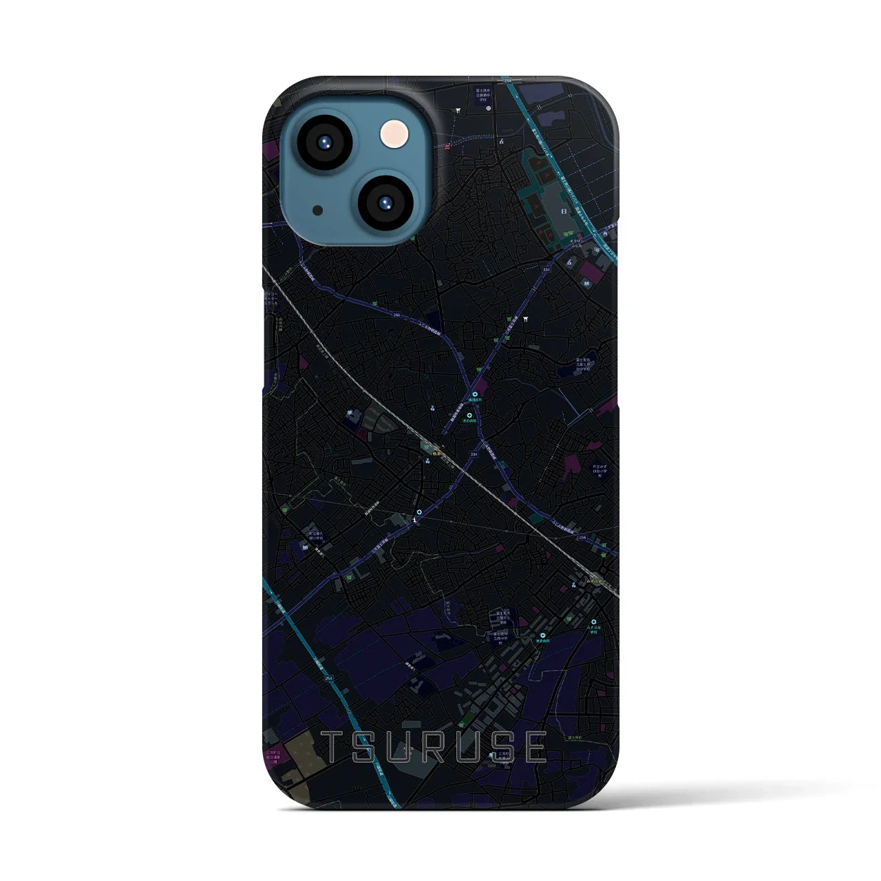 【鶴瀬(埼玉県)】地図柄iPhoneケース(バックカバータイプ)