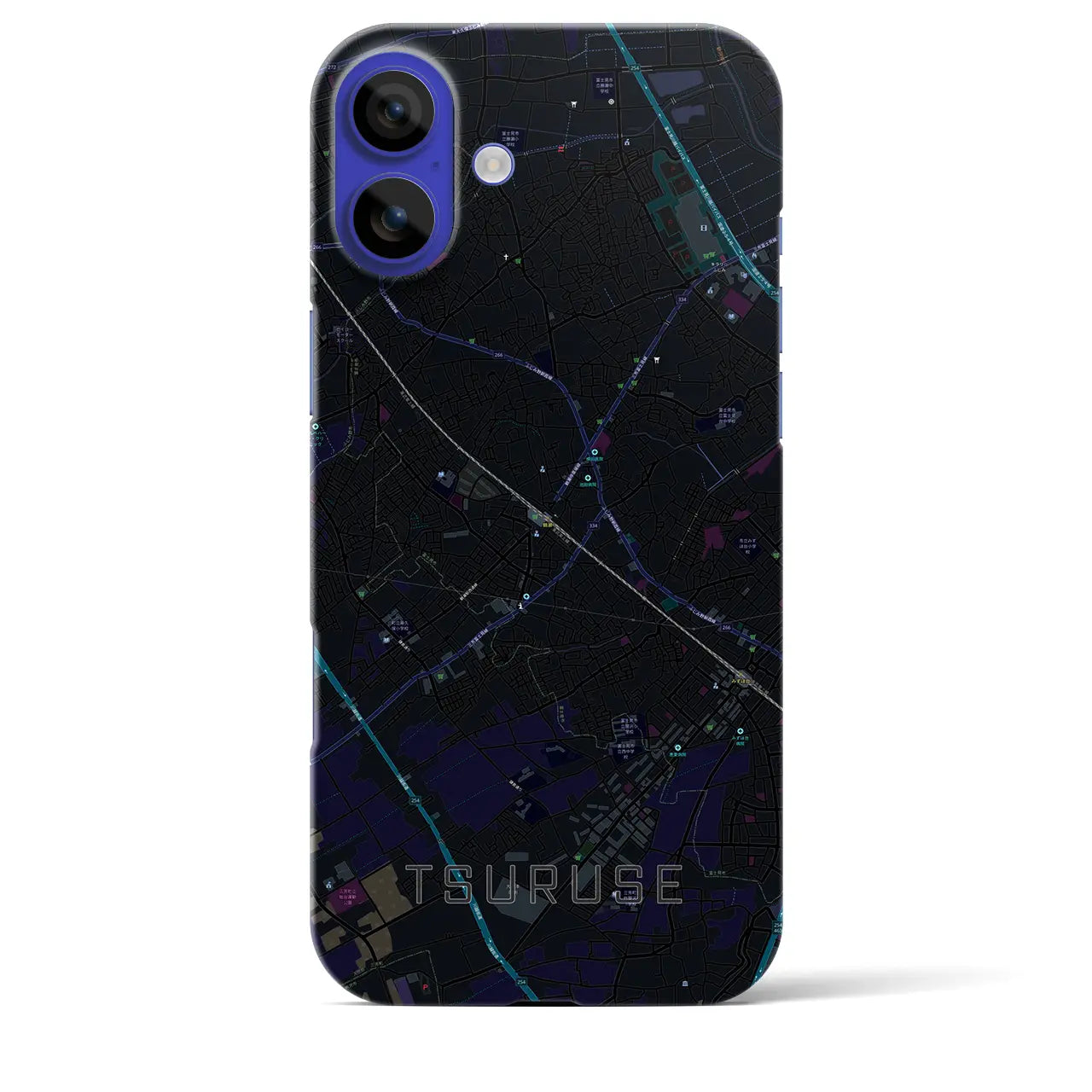 【鶴瀬(埼玉県)】地図柄iPhoneケース(バックカバータイプ)