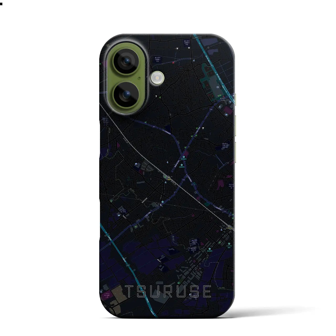 【鶴瀬(埼玉県)】地図柄iPhoneケース(バックカバータイプ)