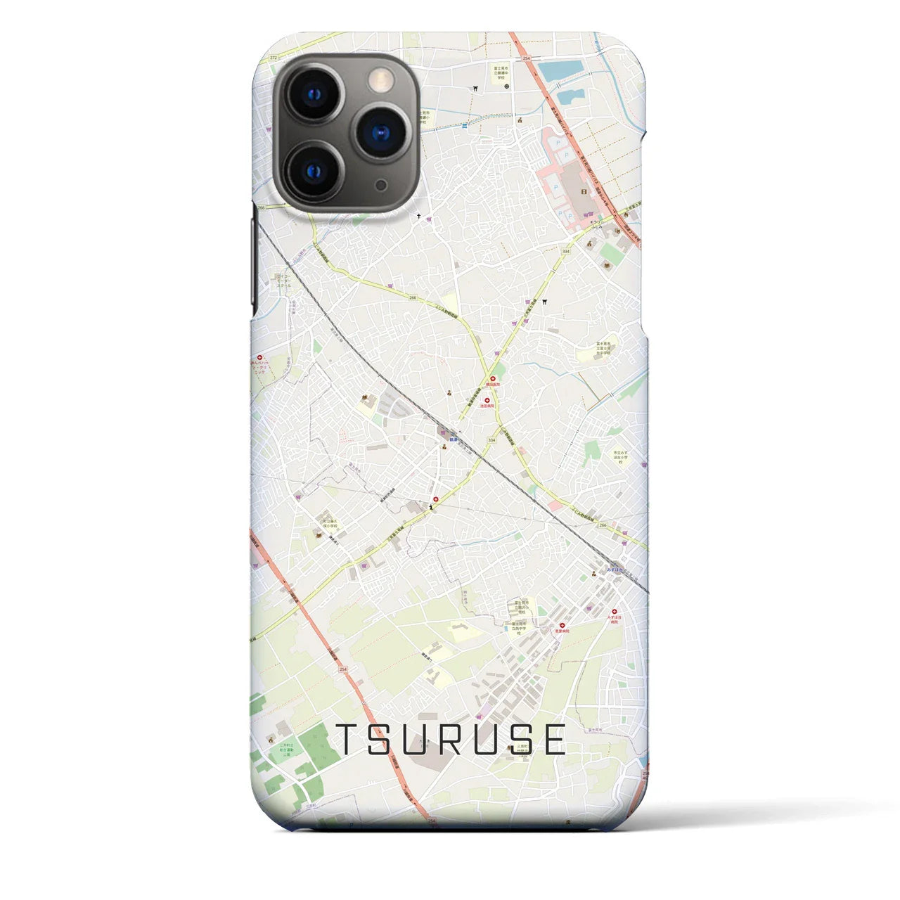 【鶴瀬(埼玉県)】地図柄iPhoneケース(バックカバータイプ)