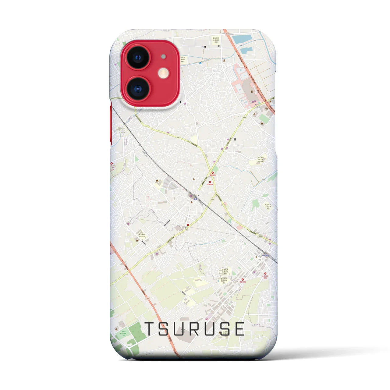 【鶴瀬(埼玉県)】地図柄iPhoneケース(バックカバータイプ)