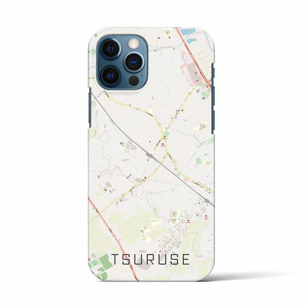 【鶴瀬(埼玉県)】地図柄iPhoneケース(バックカバータイプ)