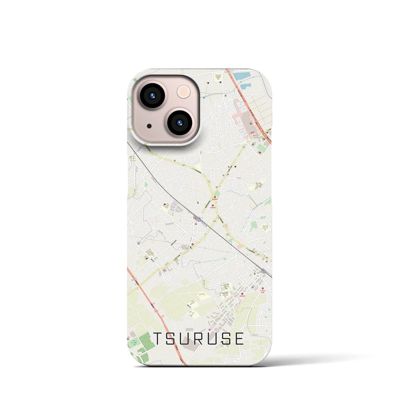 【鶴瀬(埼玉県)】地図柄iPhoneケース(バックカバータイプ)