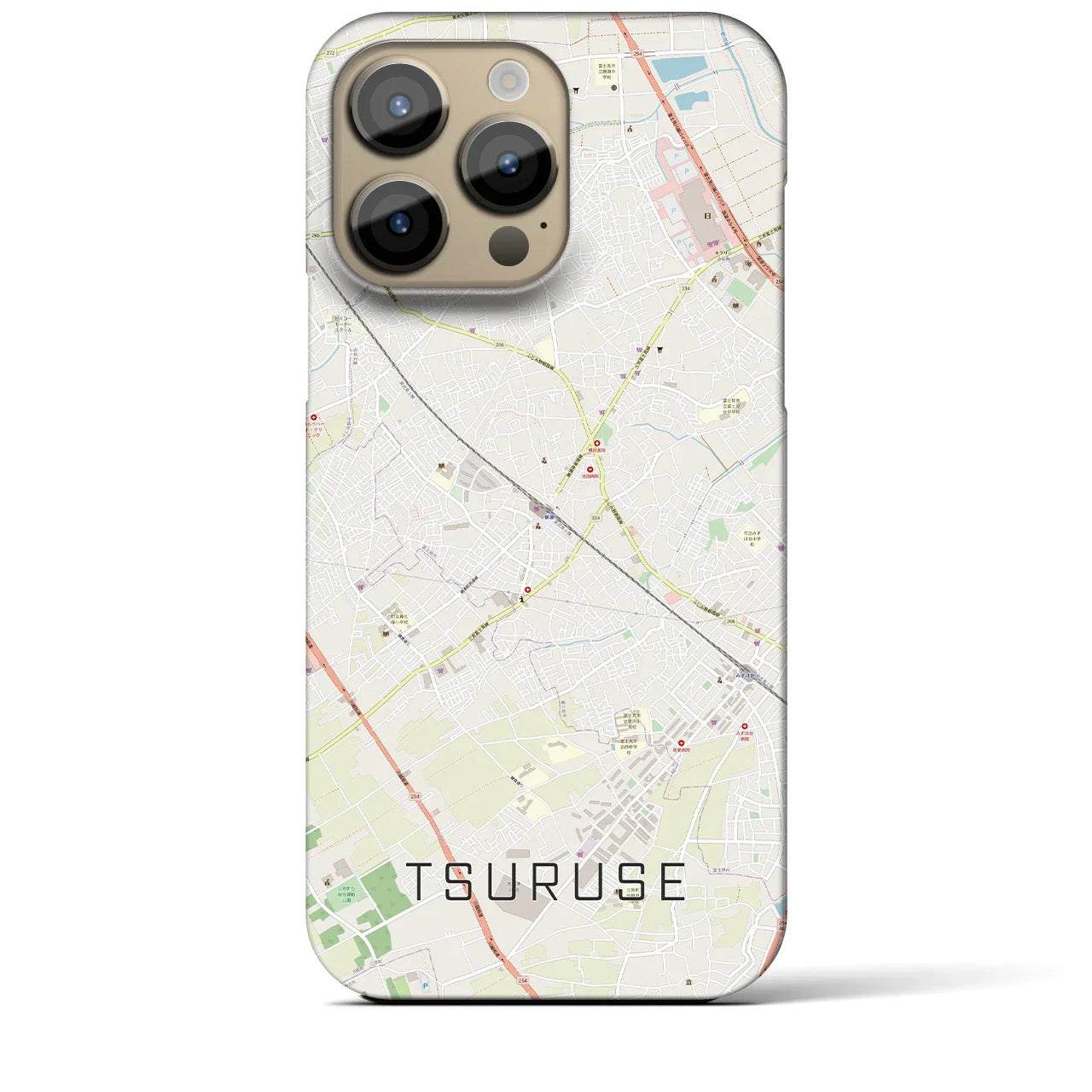 【鶴瀬(埼玉県)】地図柄iPhoneケース(バックカバータイプ)