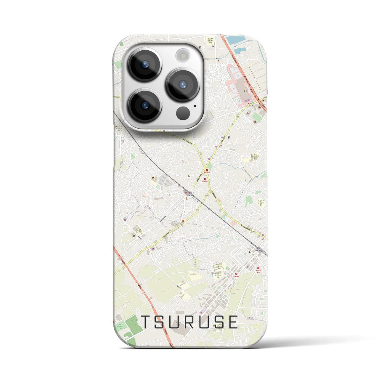 【鶴瀬(埼玉県)】地図柄iPhoneケース(バックカバータイプ)