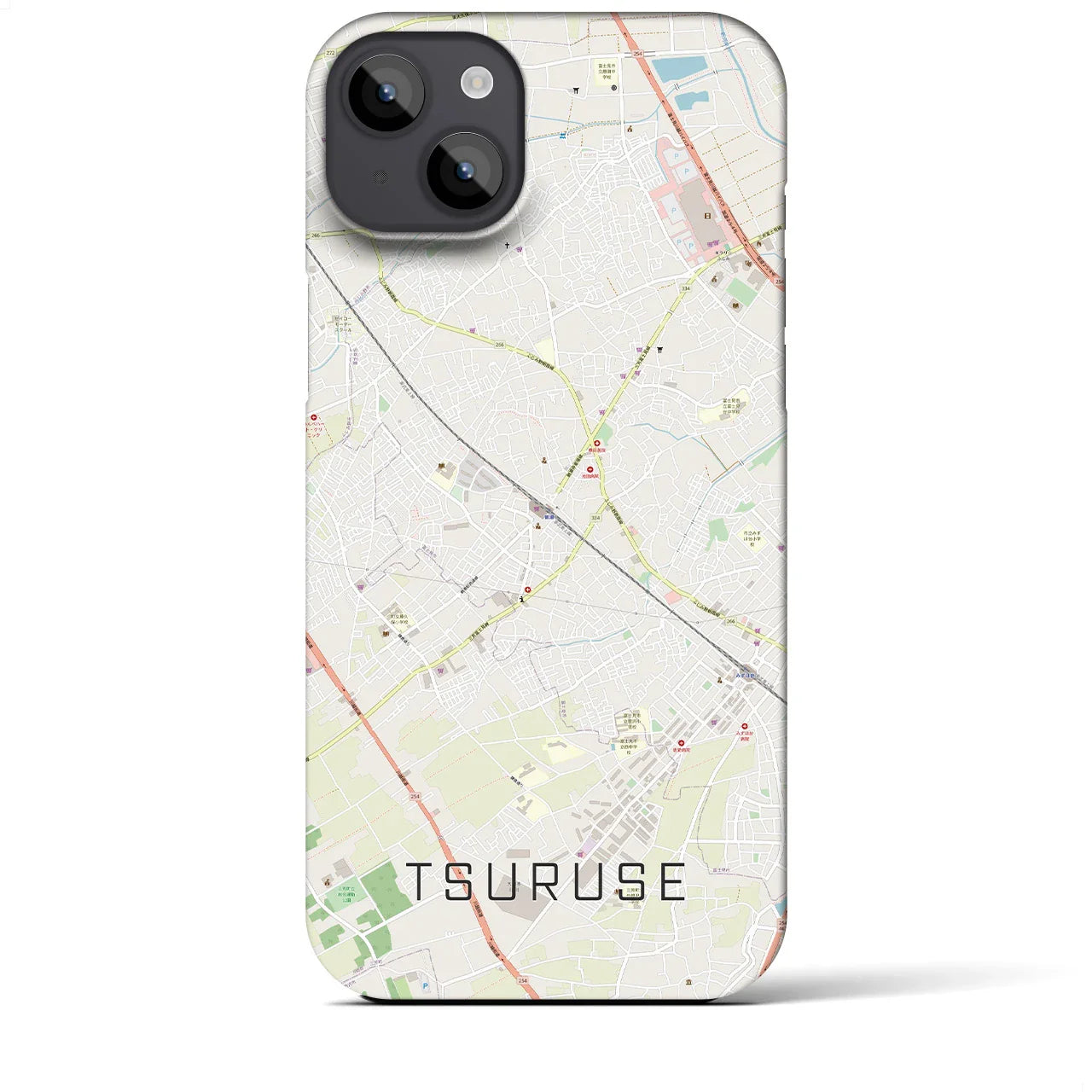 【鶴瀬(埼玉県)】地図柄iPhoneケース(バックカバータイプ)