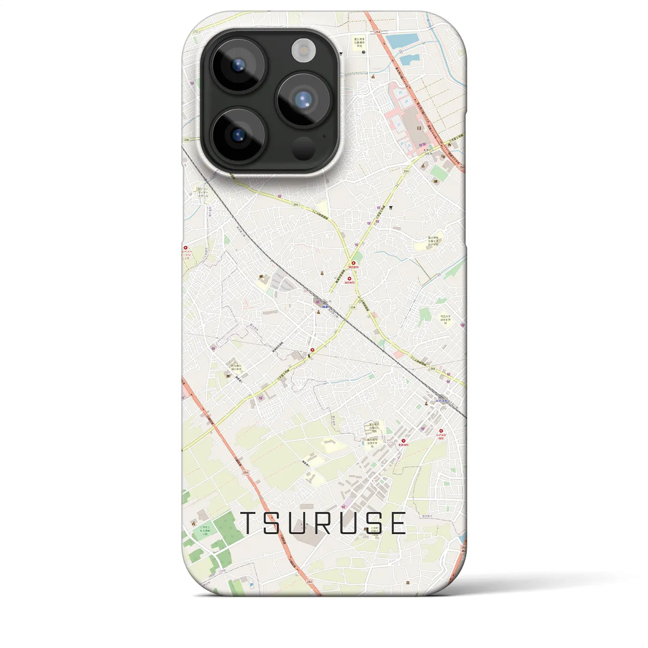 【鶴瀬(埼玉県)】地図柄iPhoneケース(バックカバータイプ)