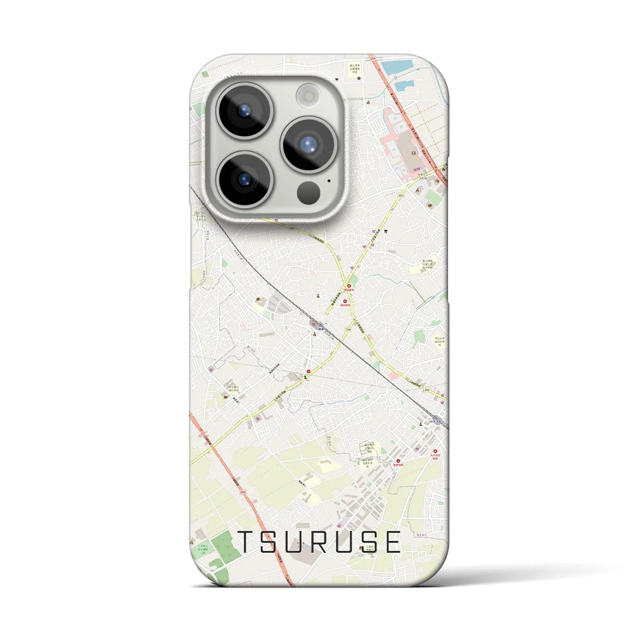 【鶴瀬(埼玉県)】地図柄iPhoneケース(バックカバータイプ)