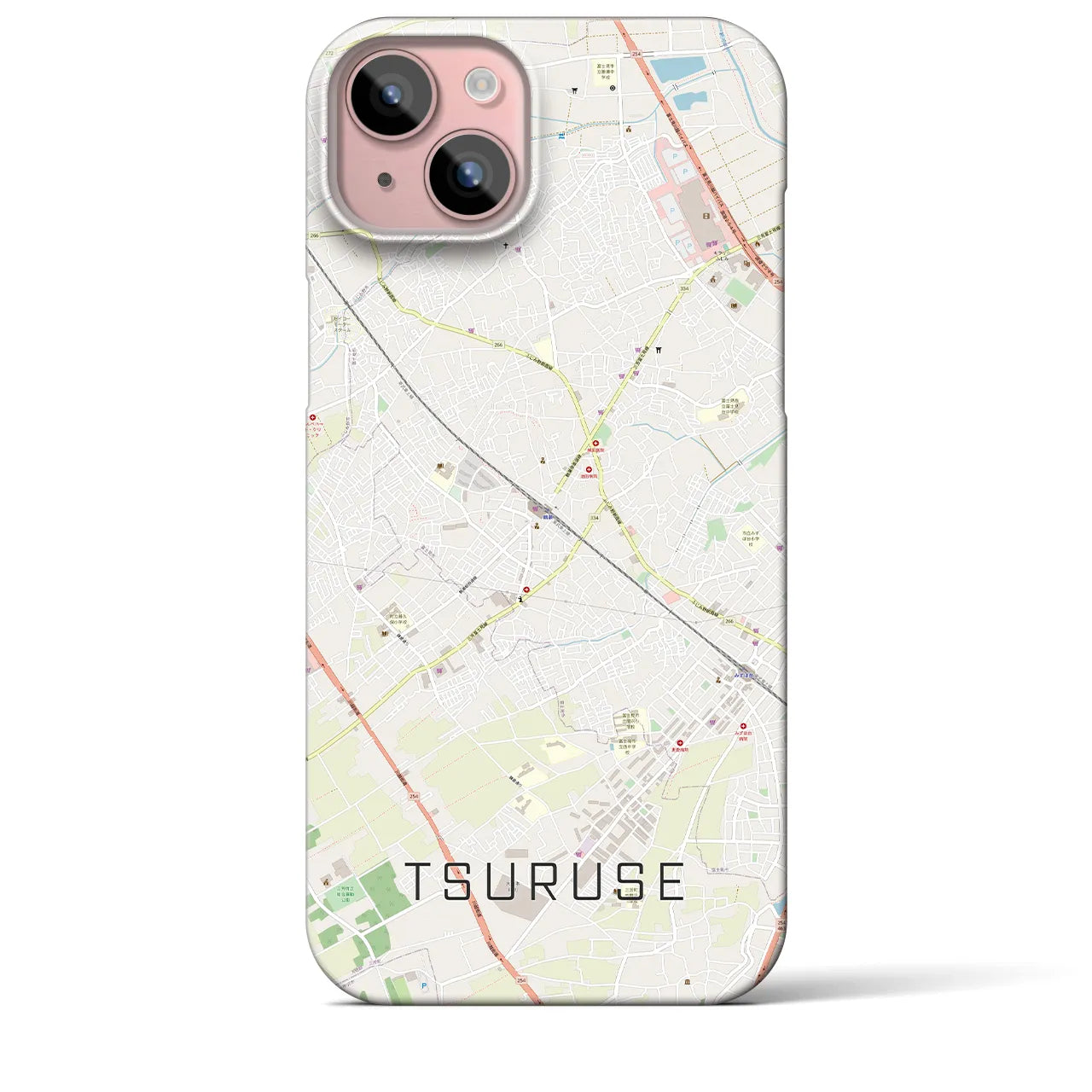 【鶴瀬(埼玉県)】地図柄iPhoneケース(バックカバータイプ)