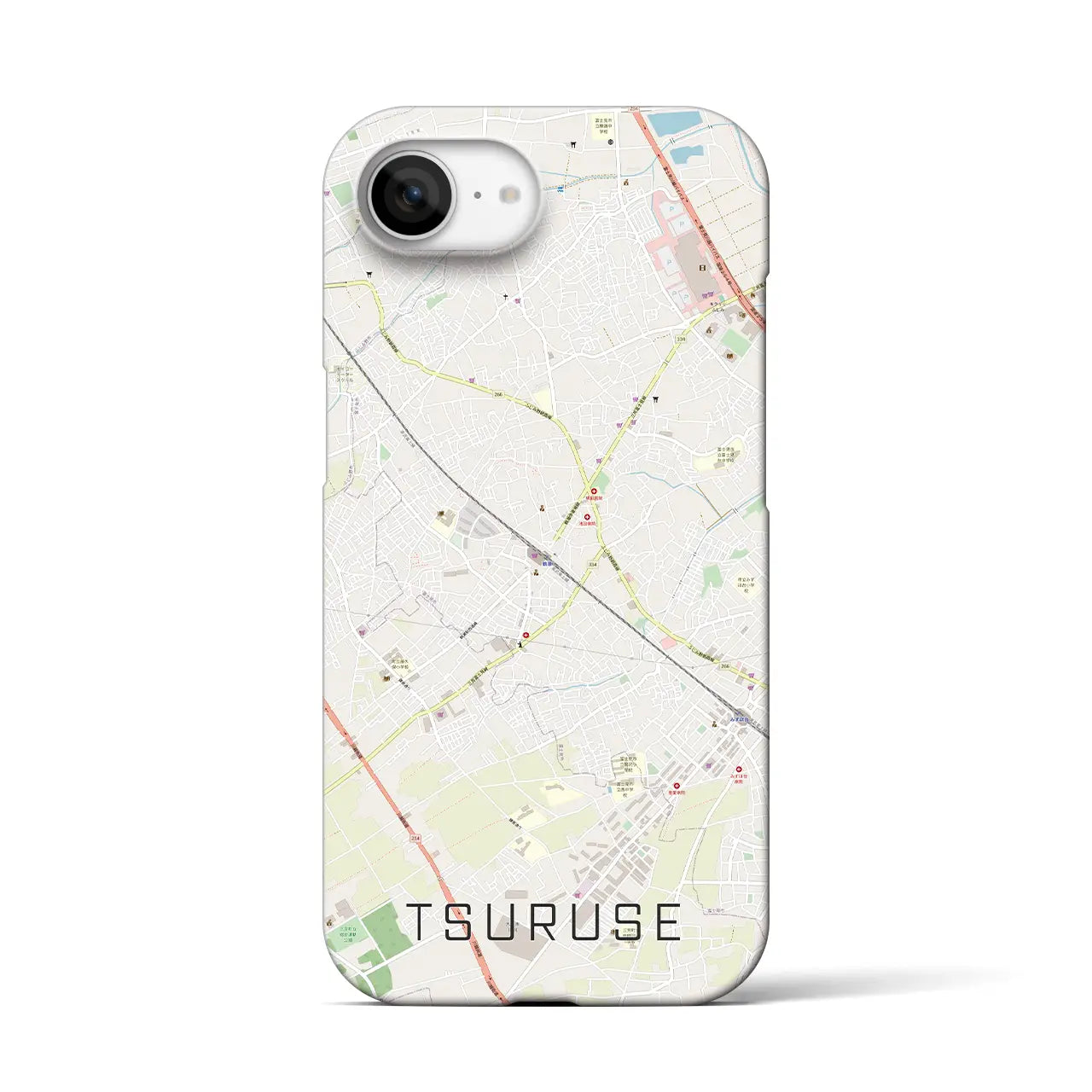 【鶴瀬(埼玉県)】地図柄iPhoneケース(バックカバータイプ)