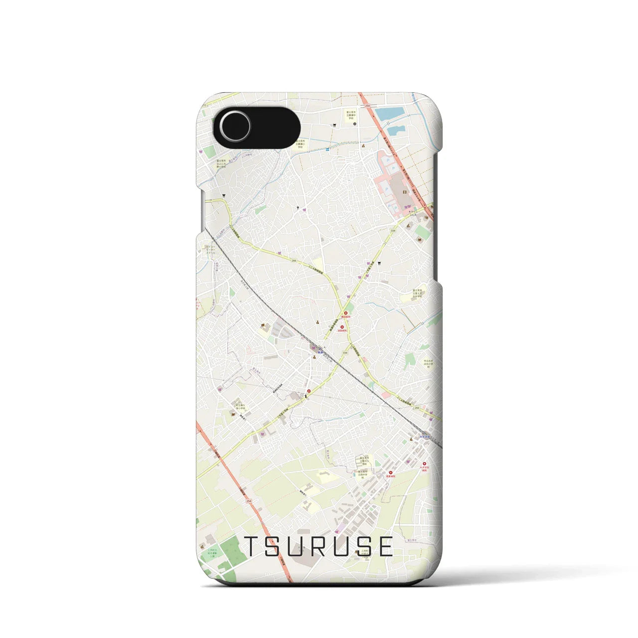 【鶴瀬(埼玉県)】地図柄iPhoneケース(バックカバータイプ)
