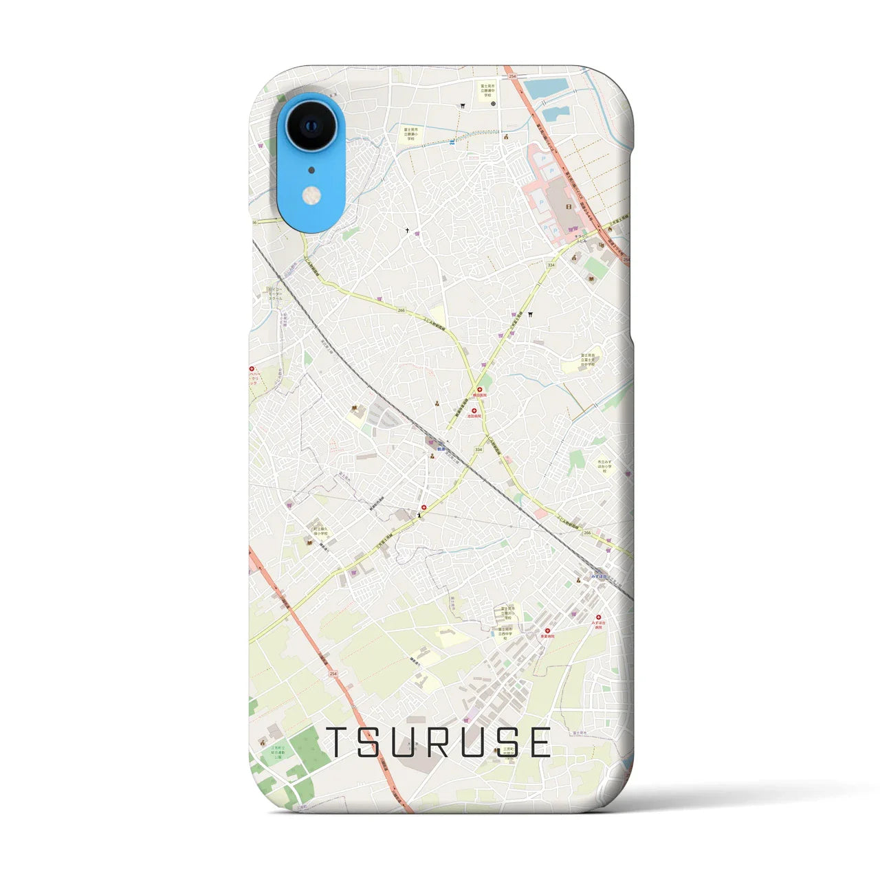 【鶴瀬(埼玉県)】地図柄iPhoneケース(バックカバータイプ)