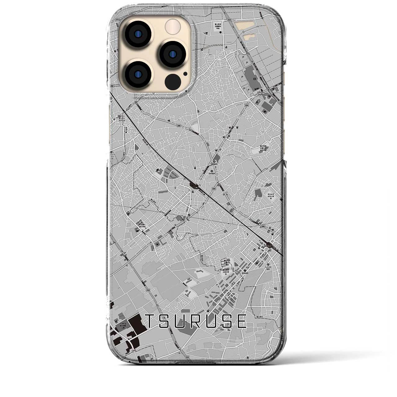 【鶴瀬(埼玉県)】地図柄iPhoneケース(クリアタイプ)