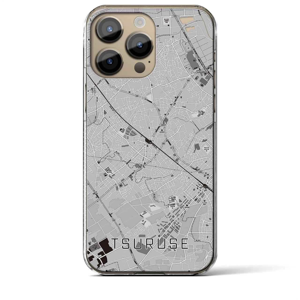 【鶴瀬(埼玉県)】地図柄iPhoneケース(クリアタイプ)