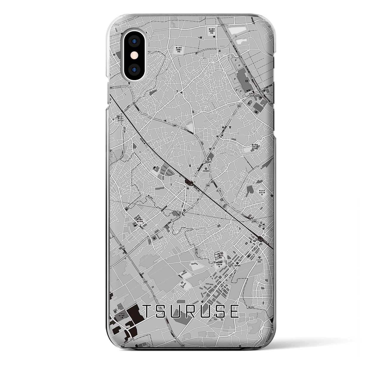 【鶴瀬(埼玉県)】地図柄iPhoneケース(クリアタイプ)