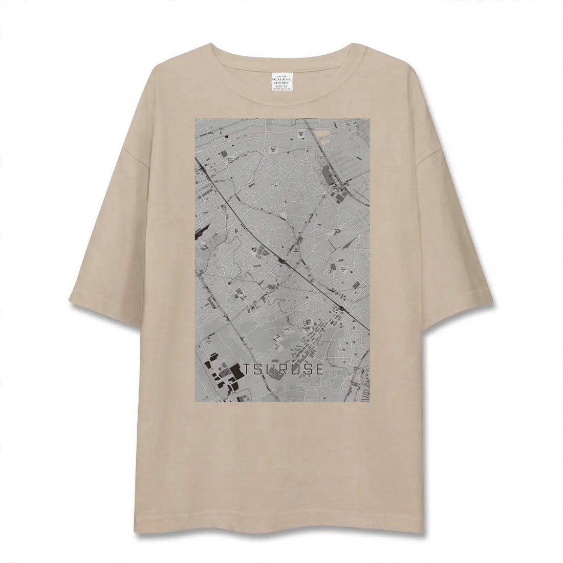 【鶴瀬(埼玉県)】地図柄ビッグシルエットTシャツ