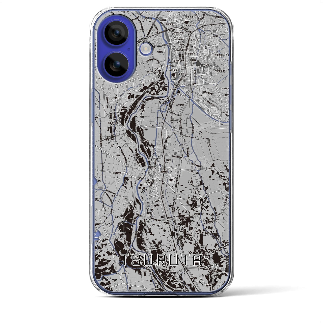 【鶴田(青森県)】地図柄iPhoneケース(クリアタイプ)