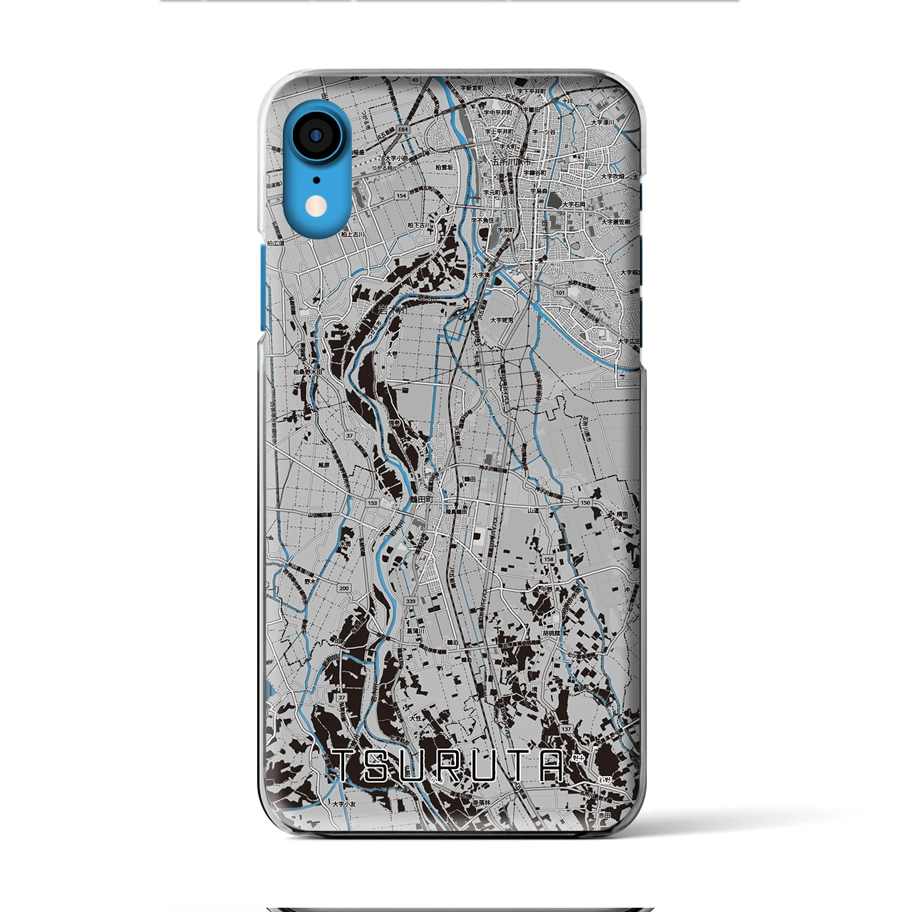 【鶴田(青森県)】地図柄iPhoneケース(クリアタイプ)