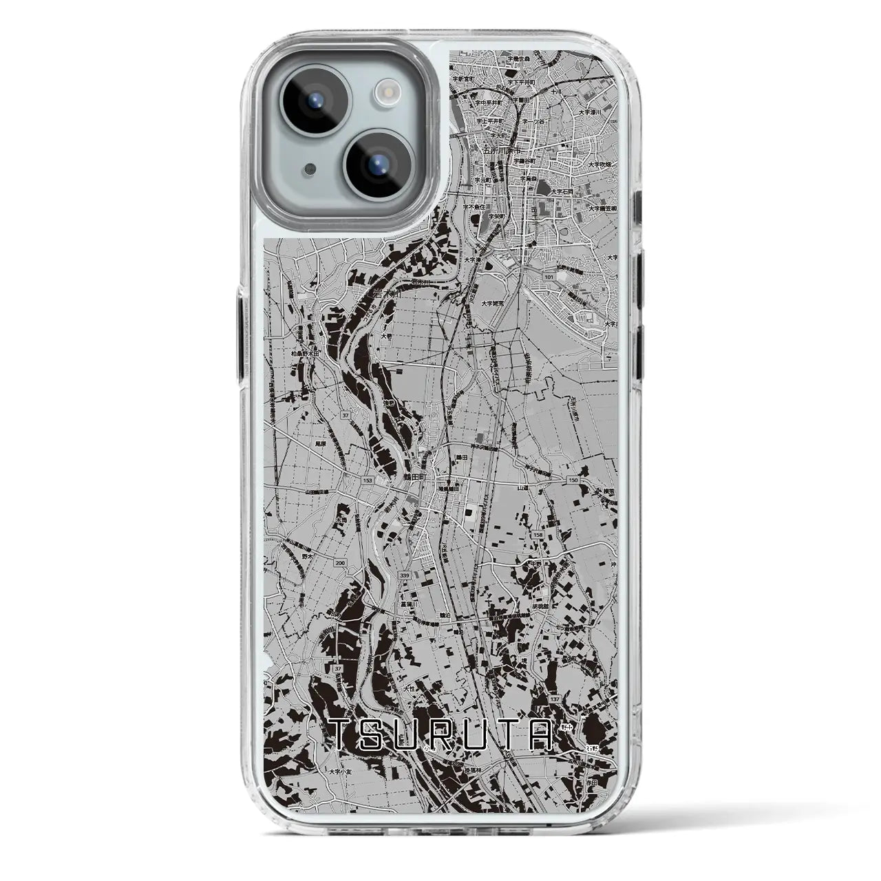 【鶴田(青森県)】地図柄iPhoneケース(MagSafeタイプ)